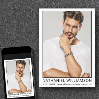 Carte photo d'acteur de modèle Pro moderne