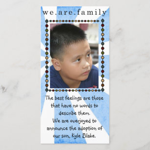 carte photo d'adoption