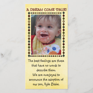 carte photo d'adoption