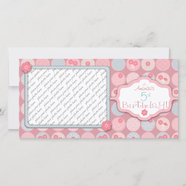Carte photo d'anniversaire de la fille chérie (Devant)
