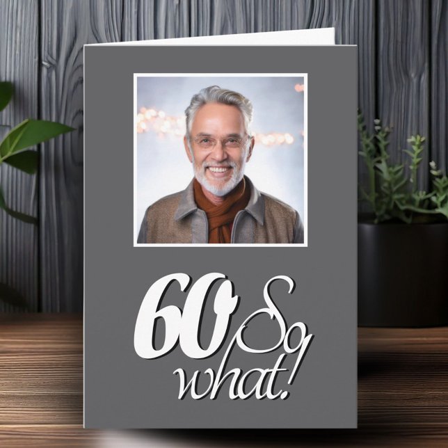Carte Photo d'anniversaire drôle de 60 ans (Créateur téléchargé)