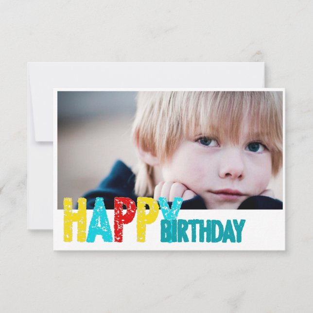 carte photo d'anniversaire heureux (Devant)