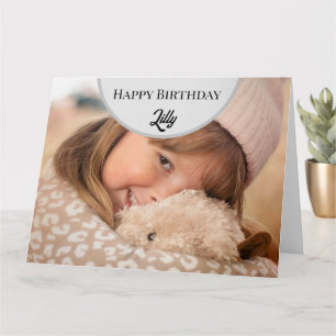 Carte photo d'anniversaire heureux personnalisé