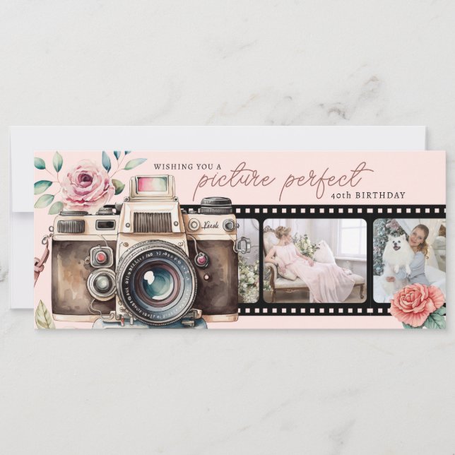 Carte photo d'anniversaire négatif du film (Devant)