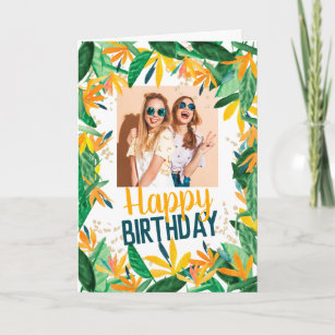 Cartes Tropical Fleur D Anniversaire Zazzle Fr