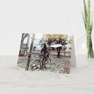 Carte photo d'anniversaire Vintage étrange et amus