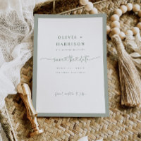 Carte photo d'annonce de date de mariage à cadre b