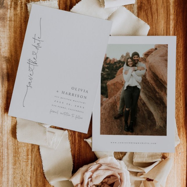 Carte photo d'annonce de sauvegarde de date de cœu (Créateur téléchargé)