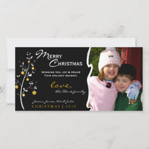 Carte photo d'arbre de Noël concepteur