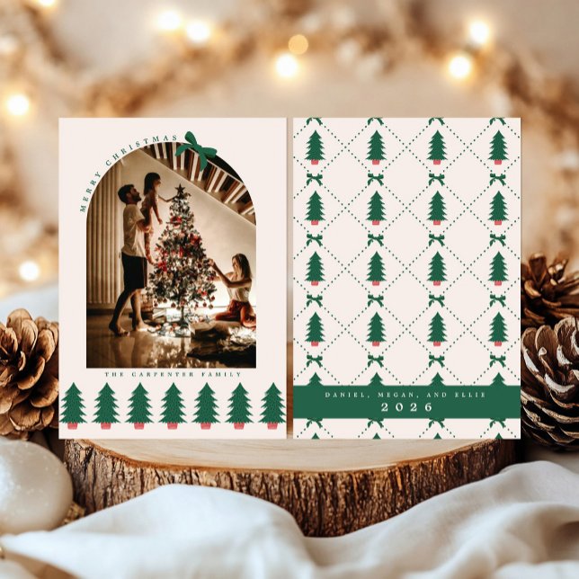 Carte photo d'arbre de Noël moderne (Créateur téléchargé)