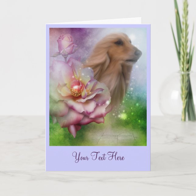 Carte photo d'art Rose Imaginaire chien (Devant)