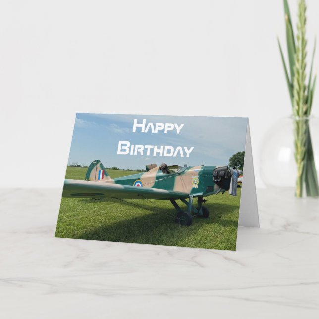 Carte Photo d'avion, Cool Aviation Pilote Anniversaire (Devant)