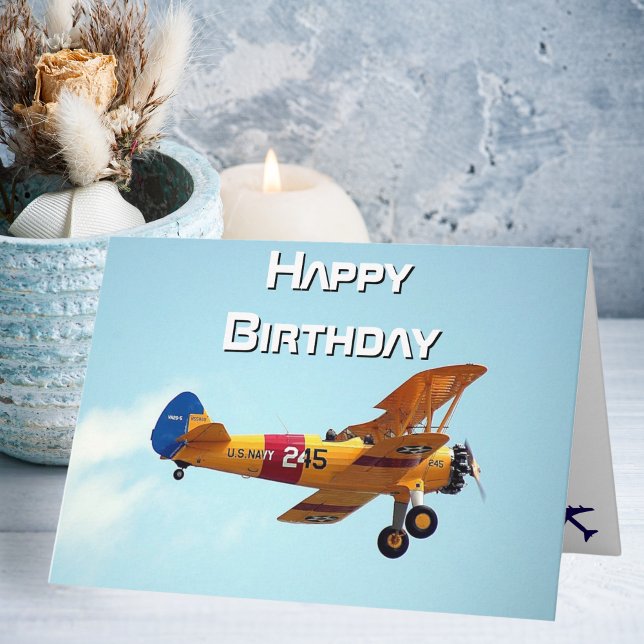 Carte Photo d'avion, Cool Aviation Pilote Anniversaire (Créateur téléchargé)