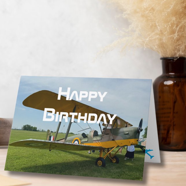 Carte Photo d'avion, Cool Aviation Pilote Anniversaire (Créateur téléchargé)