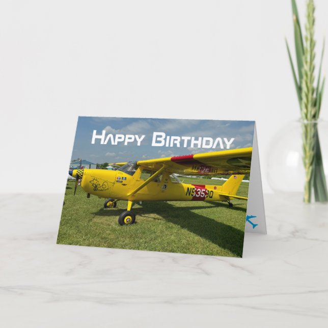 Carte Photo d'avion, Cool Aviation Pilote Anniversaire (Devant)