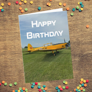 Carte Photo d'avion, Joyeux Anniversaire Aviation