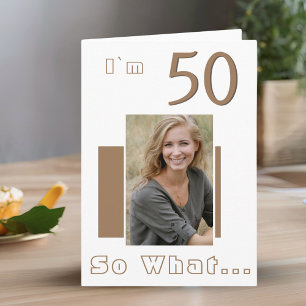 Carte Photo de 50e anniversaire drôle et inspirant moder