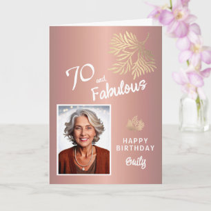 Carte Photo de 70 ans et feuillage fabuleux