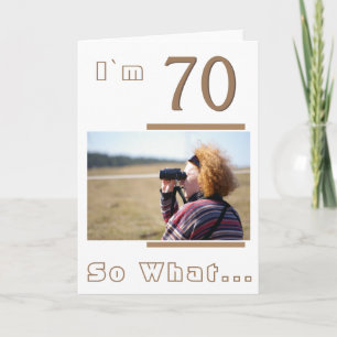 Carte Photo de 70e anniversaire drôle et inspirant moder