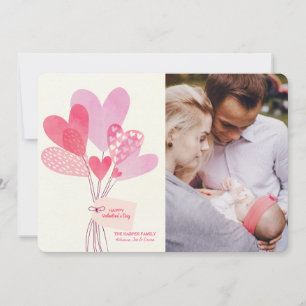 Carte photo de ballons de la Saint-Valentin