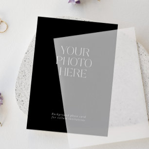 Carte photo de bas pour les invitations de mariage