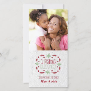 Carte photo de bénédictions de Noël