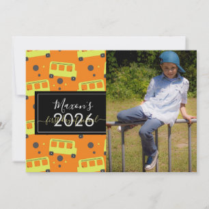 Carte Photo de Bus pour le Premier Jour d'École