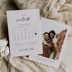 Carte photo de calendrier de sauvegarde de date mo