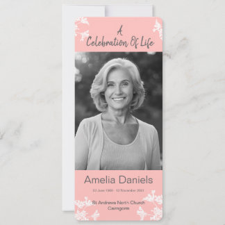 Carte photo de célébration de la vie avec fleur bl