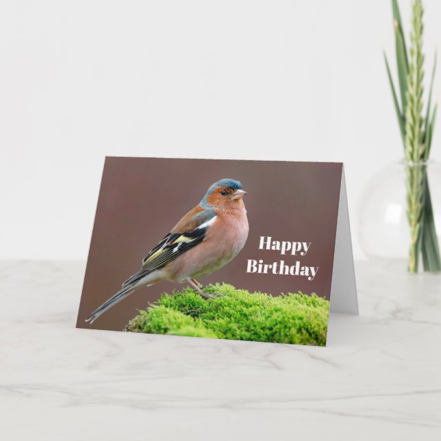 Carte Photo de Chaffinch Faune Anniversaire (Devant)