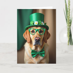 Carte photo de chien pour la Saint-Patrick
