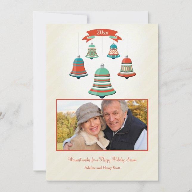 Carte photo de cloches de fête (Devant)