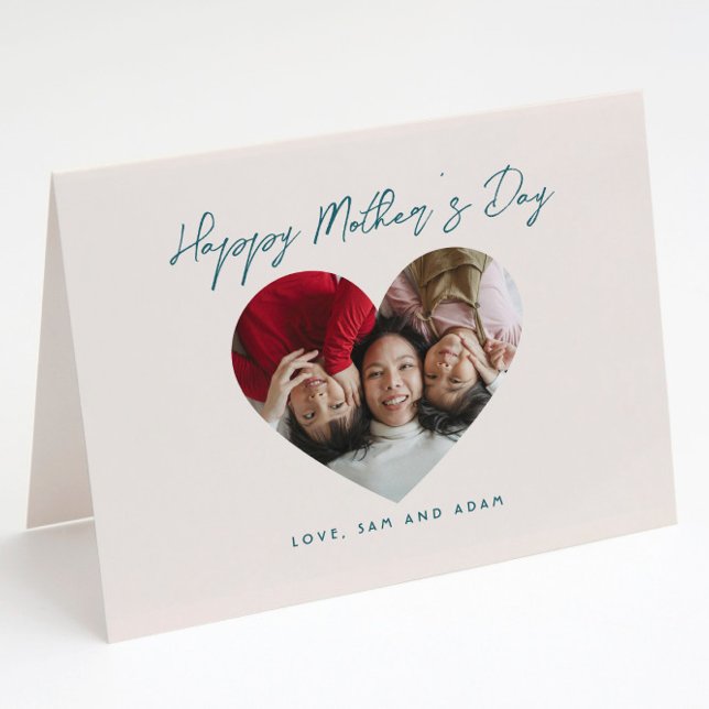 Carte Photo de cœur Script Bonne fête des mères (Créateur téléchargé)