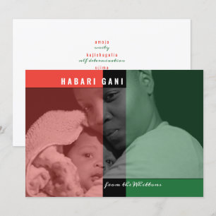 Carte photo de couleurs Kwanzaa