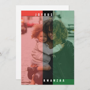 Carte photo de couleurs Kwanzaa