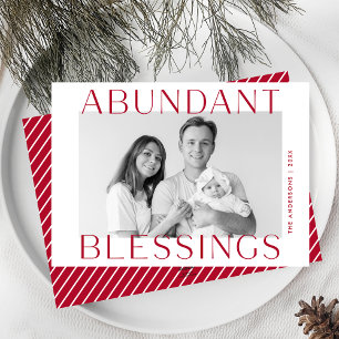 Carte photo de cranberry Abondantes Bénédictions