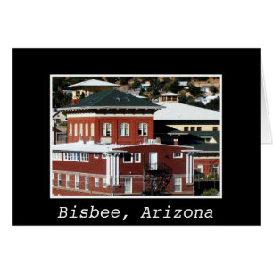 Carte photo de cuivre de Bisbee AZ d'hôtel de la