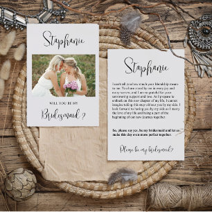 Carte photo de demande de témoin de mariage