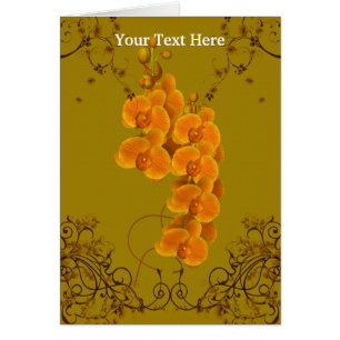 Carte photo de design floral Orchids