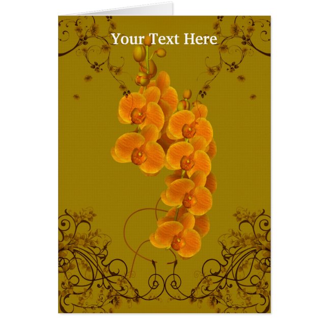 Carte photo de design floral Orchids (Devant)