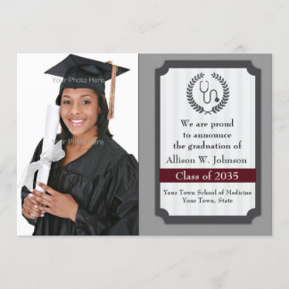 Carte photo de diplôme Médicale sophistiqué