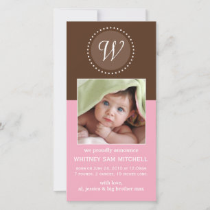 Carte photo de faire-part de naissance