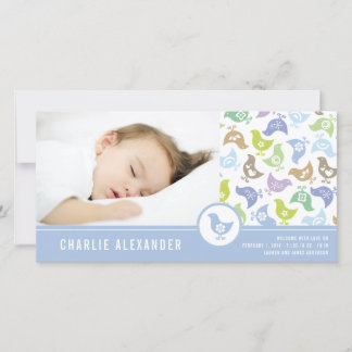 Carte photo de Faire-part de naissance de garçon R