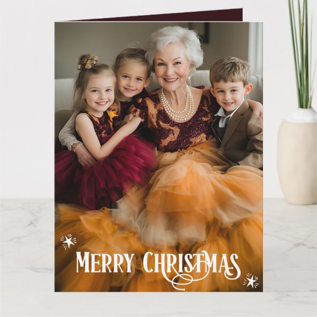 Carte Photo de famille Joyeux Noël (Devant)