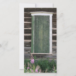 Carte photo de fenêtre rustique