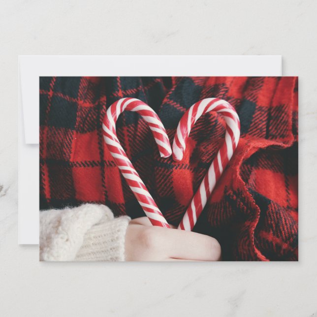 CARTE PHOTO DE FÊTE | Canneberges de Noël (Devant)