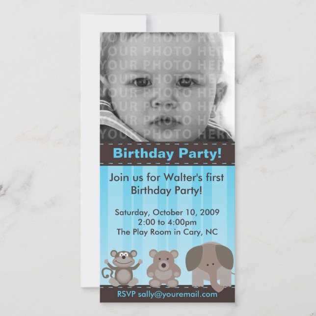 Carte photo de fête d'anniversaire (Devant)