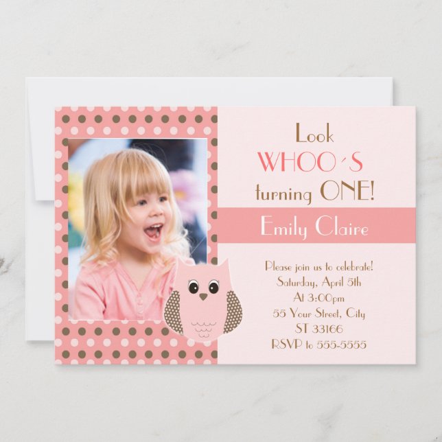Carte photo de fête d'anniversaire de fille (Devant)