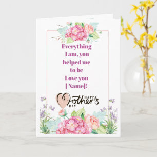 Carte photo de fête des mères élégante avec fleurs