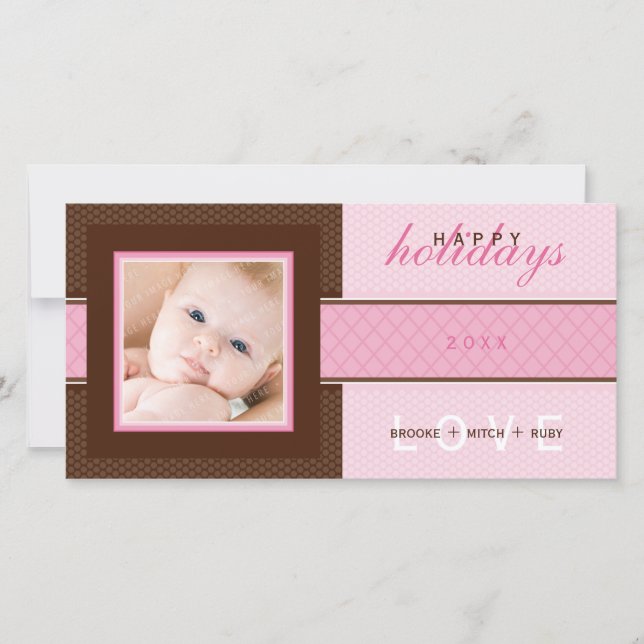 CARTE PHOTO DE FÊTE STYLÉE :: douceur 4 (Devant)